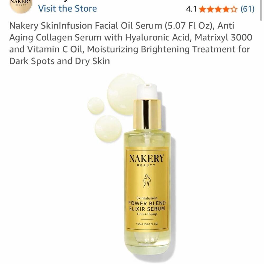 Nakery Beauty SkinFusion Power Blend Elixir Serum 5.07 oz NEW